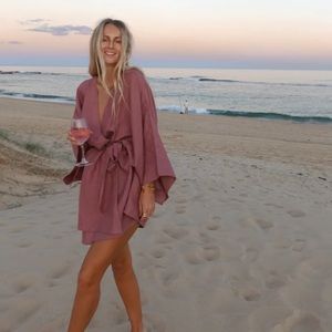 Laneway the label Gigi robe is rose